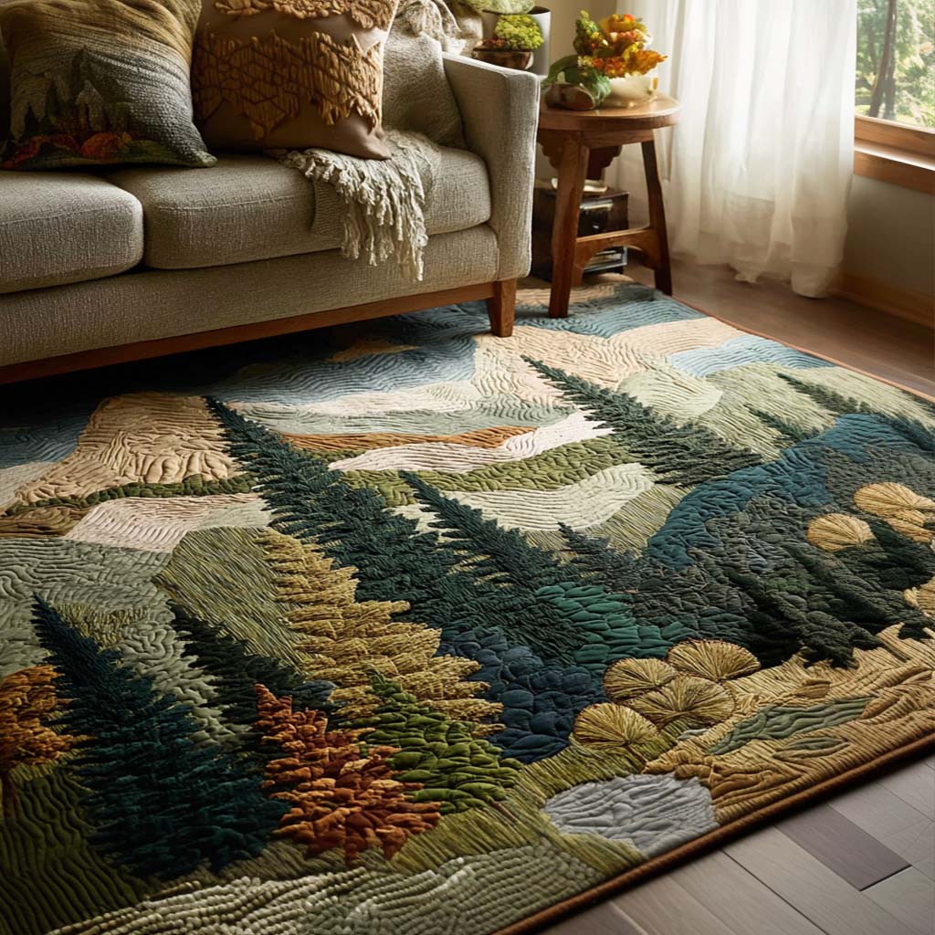 Mountain Pines Area Rug  Indoor Outdoor Rugs Christmas Presents For Dad