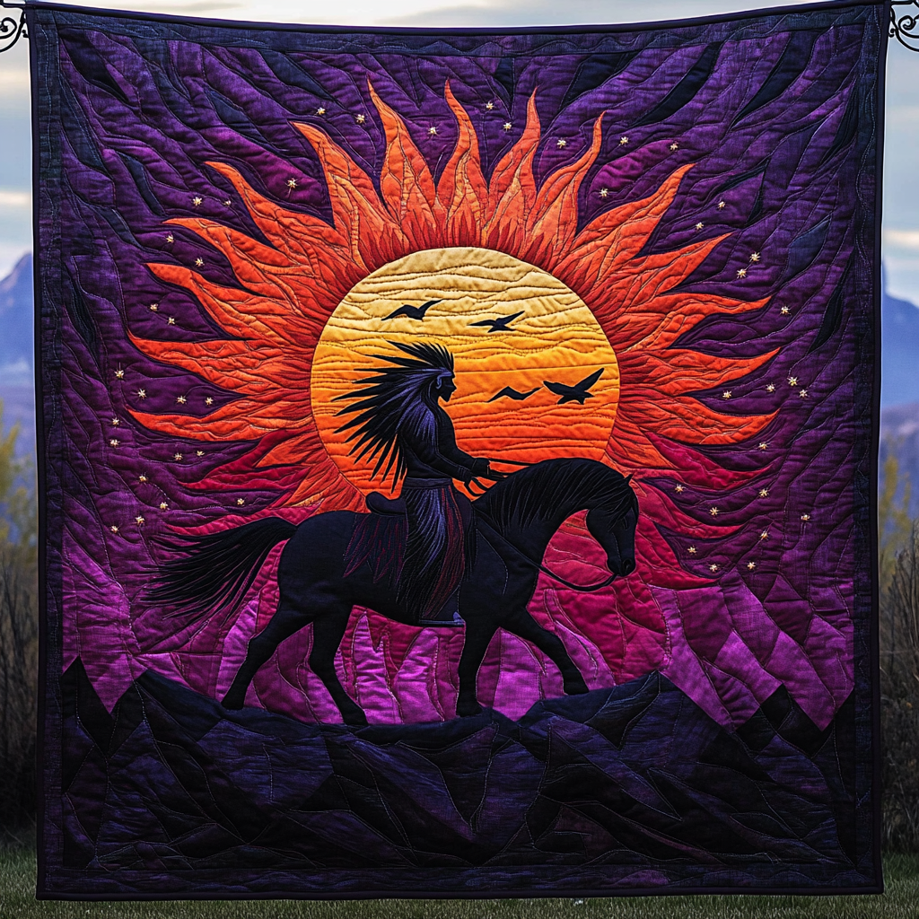 Mountain Spirit Dream Quilted Blanket Native American Gifts For Her