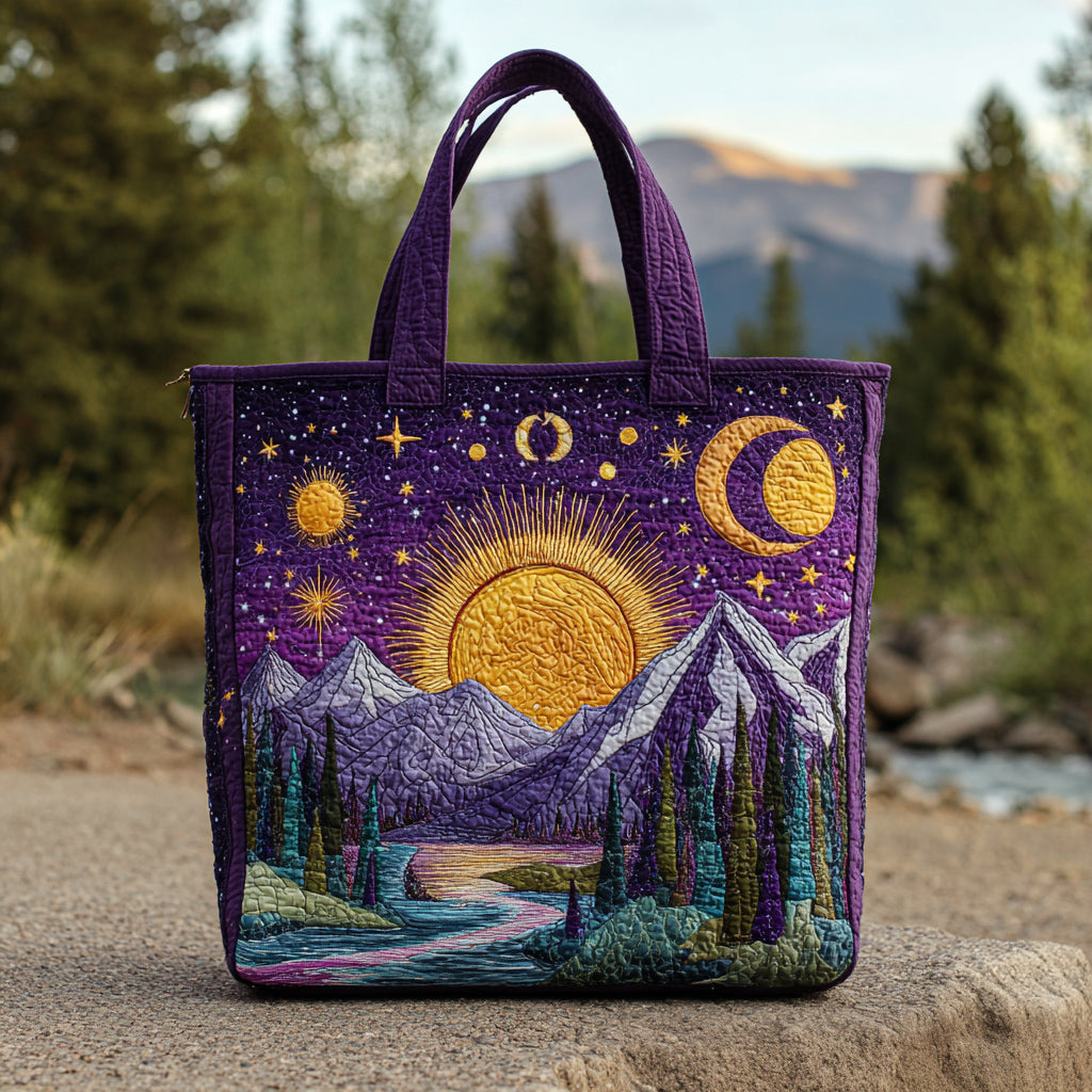 Mountain Sun Quilted Tote Bag Great Family Gifts For Christmas