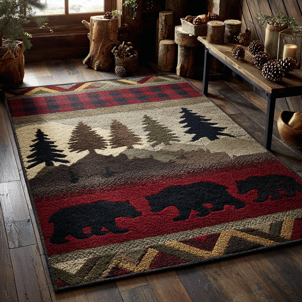 Mountain Trail Area Rug Home Entrance Decor Ideas Gifts For Forest Lovers