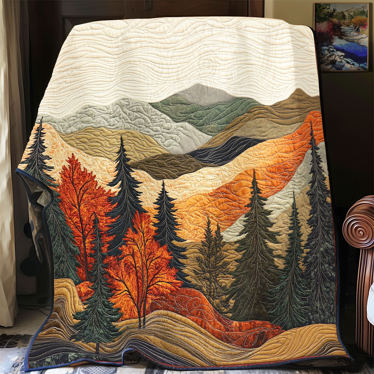 Mountain View Quilt Blanket Christmas Throw Blanket Christmas Gifts For Relatives
