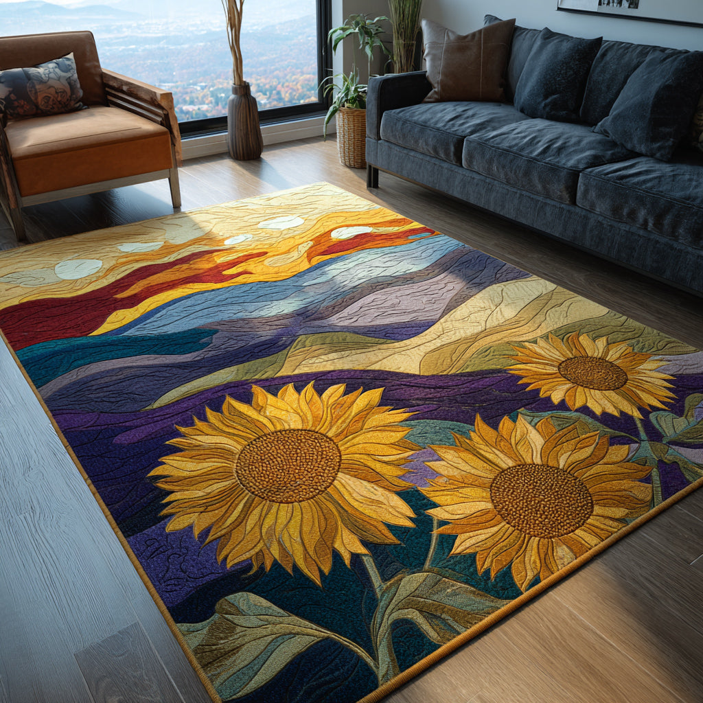 Mountain View Sunflower Area Rug Indoor Outdoor Rugs Christmas Presents For Dad