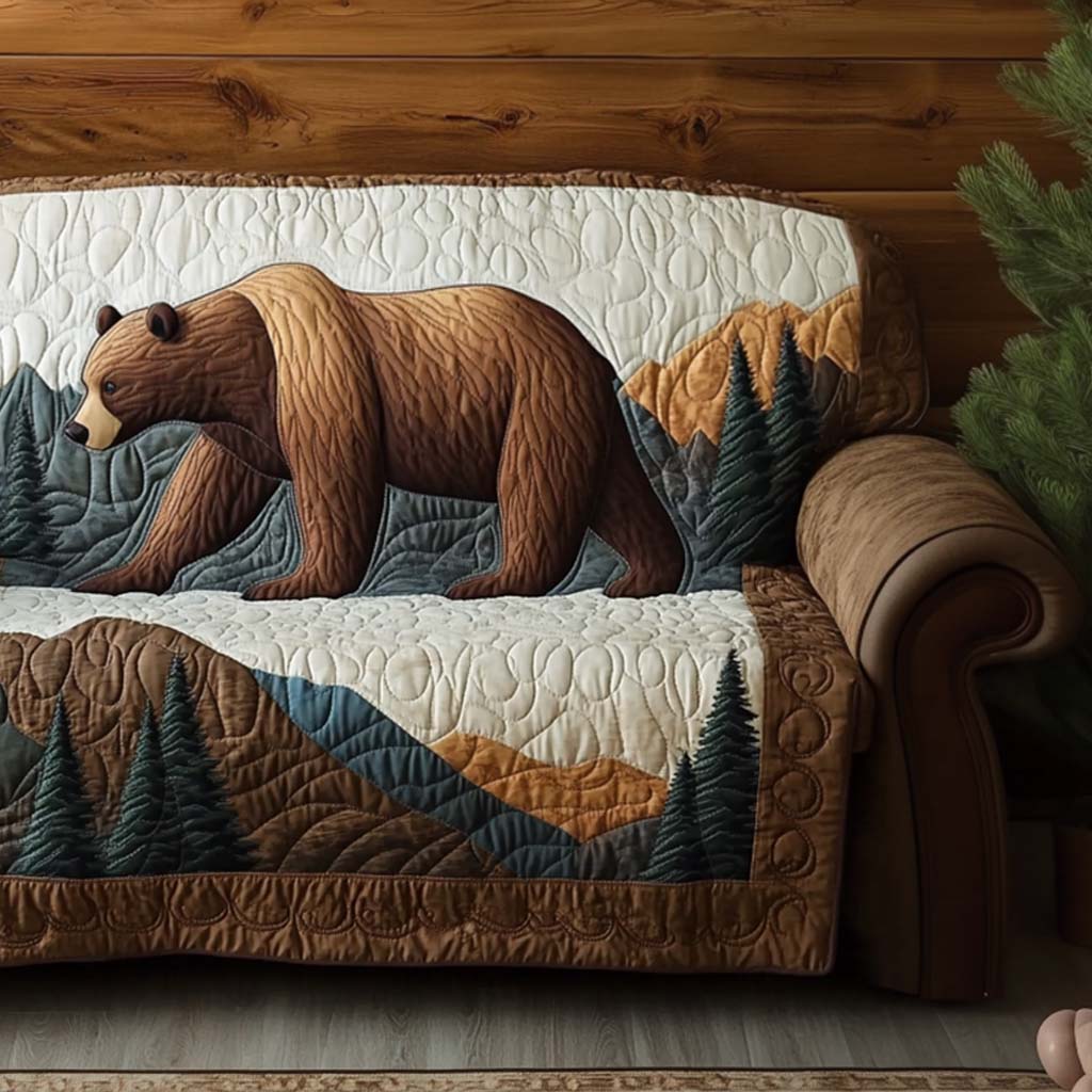 Mountain Wanderer Quilted Sofa Cover Home Decor Gifts For Deer Lovers