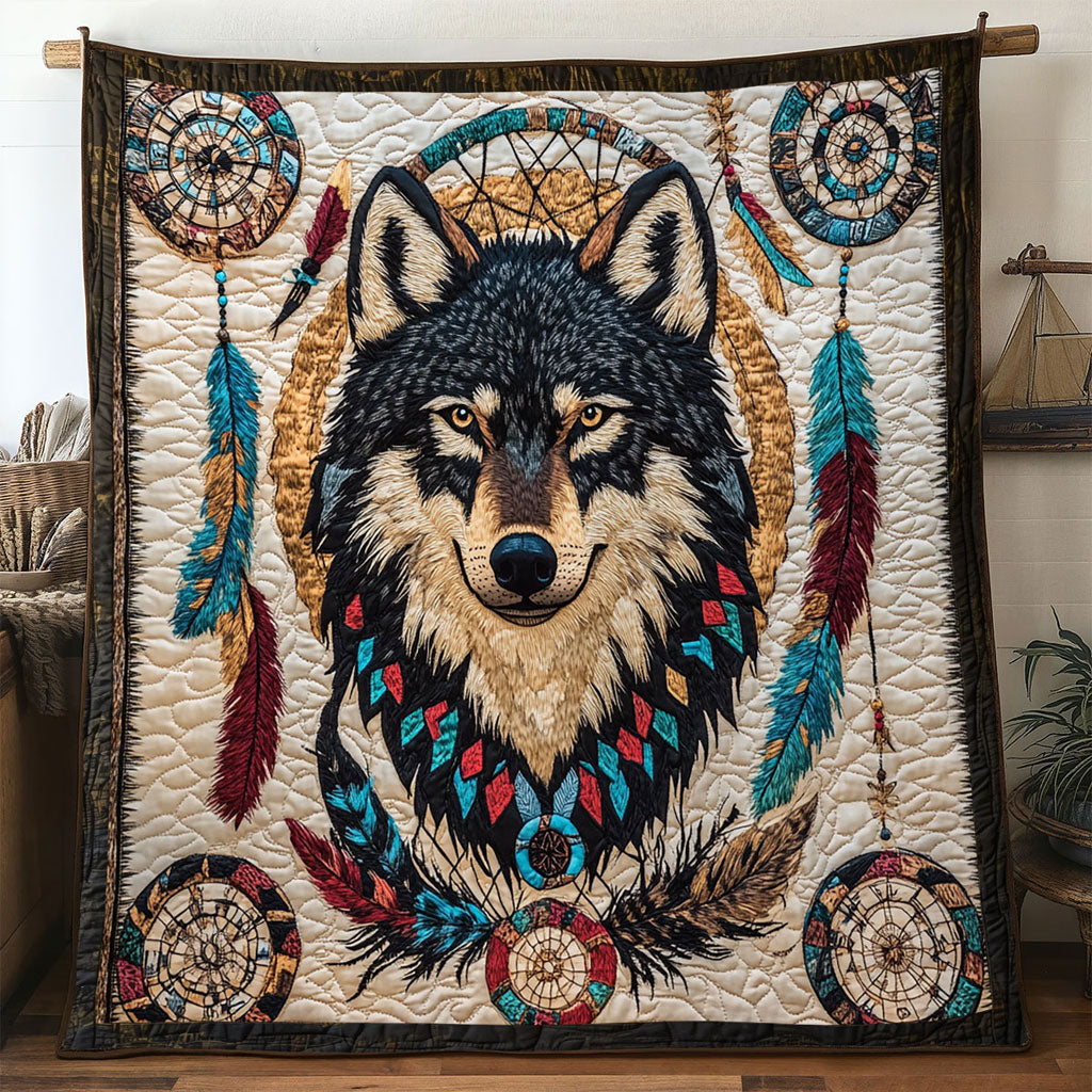 Mountain Wolf Quilt Unique Quilt Blanket Gift for Special Occasions