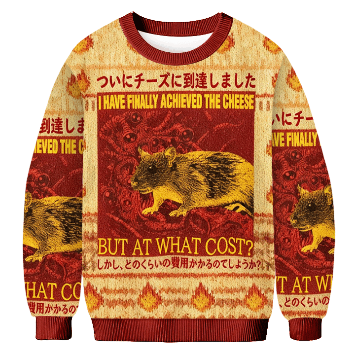 Mouse I Have Finally Achieved The Cheese Ugly Sweater Xmas Gifts For Mouse Lovers