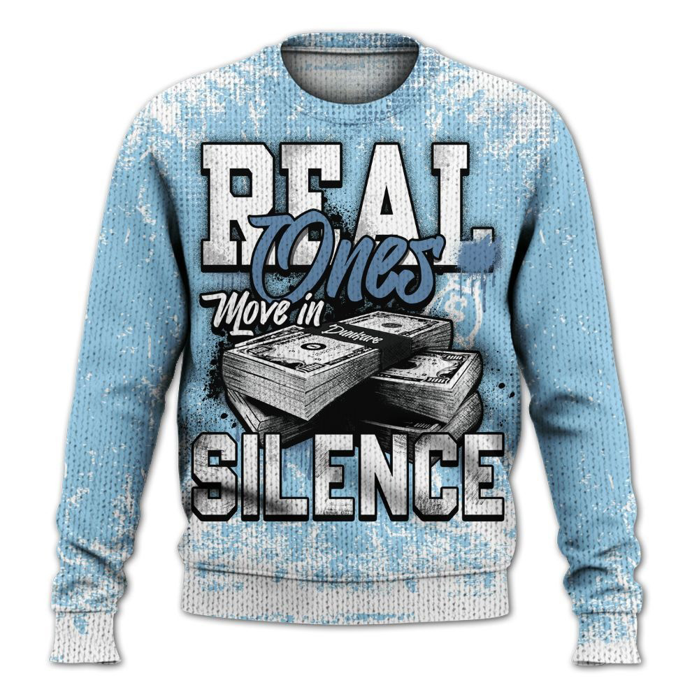Move In Silence Money Street Retro Knitted Legend Blue 11s Sweater Gift For Boyfriend