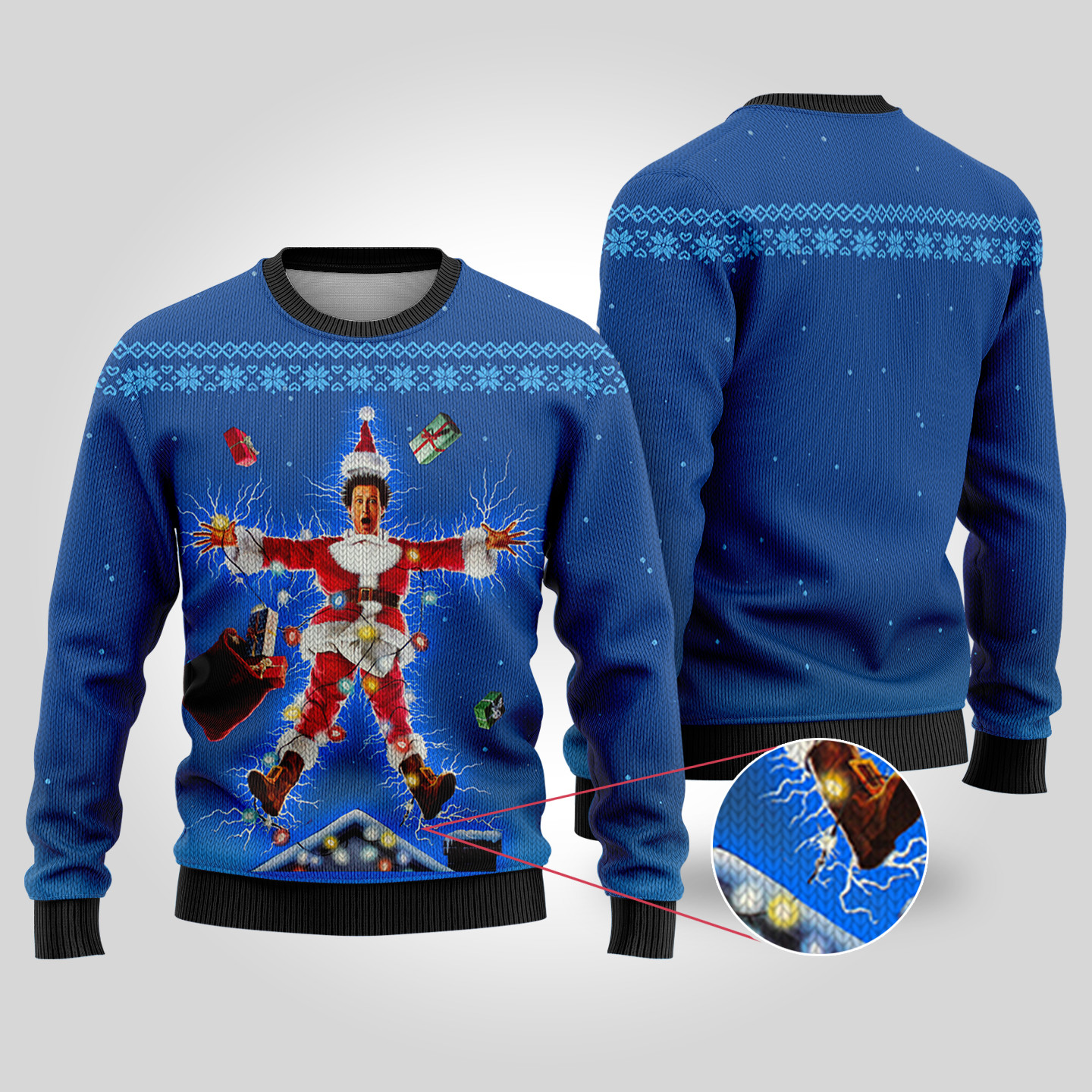 Movie Poster National Lampoons Christmas Vacation Funny Ugly Christmas Sweater Royal Unique Holiday Sweater Gift Idea for Loved Ones