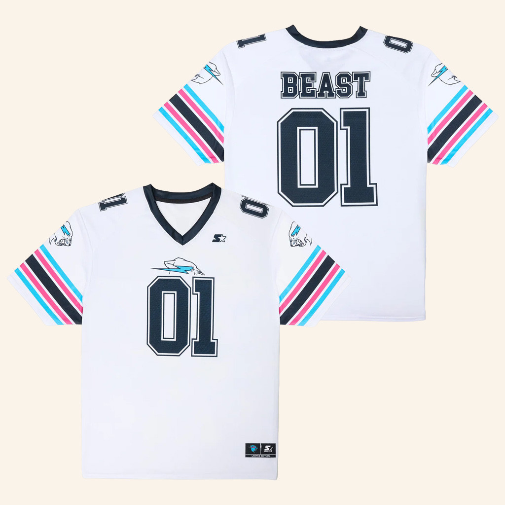 Mr Beast Merch Beast X Starter Football Jersey Christmas Gifts For Husband
