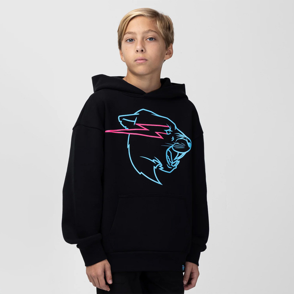 Mr Beast Merch Glow In The Dark Panther Hoodie Gift Ideas For Him