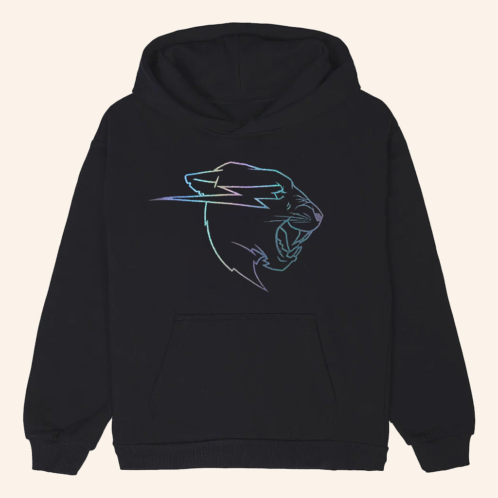 Mr Beast Merch Reflective Panther Hoodie Christmas Gift Ideas For Husband