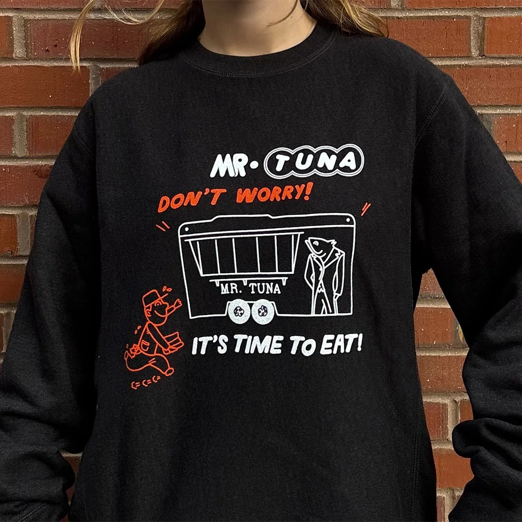 Mr Tuna Merch Mr Tuna Don't Worry It's Time To Eat Sweatshirt Gifts For Besties