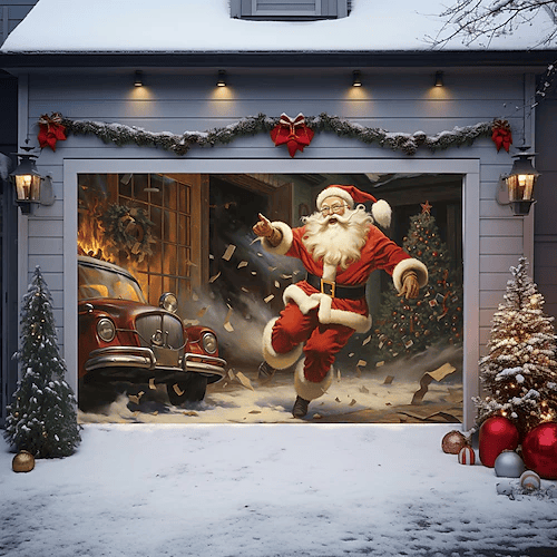 Mr. Santa Clause Garage Door Holiday Covers Christmas Garage Cover Funny Christmas Gifts For Brother