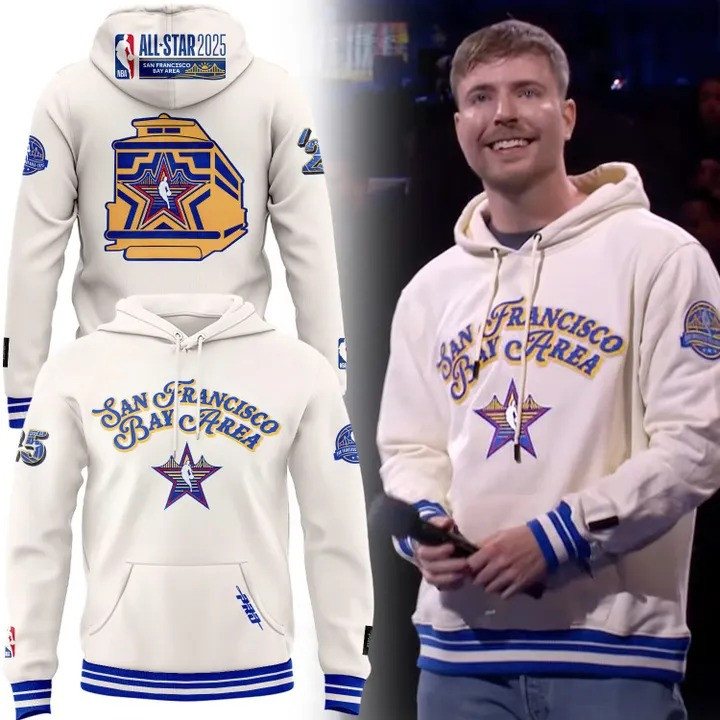 MrBeast 2025 NBA All-Star Game Hoodie San Francisco Bay Area Basketball Fan Merch Gifts