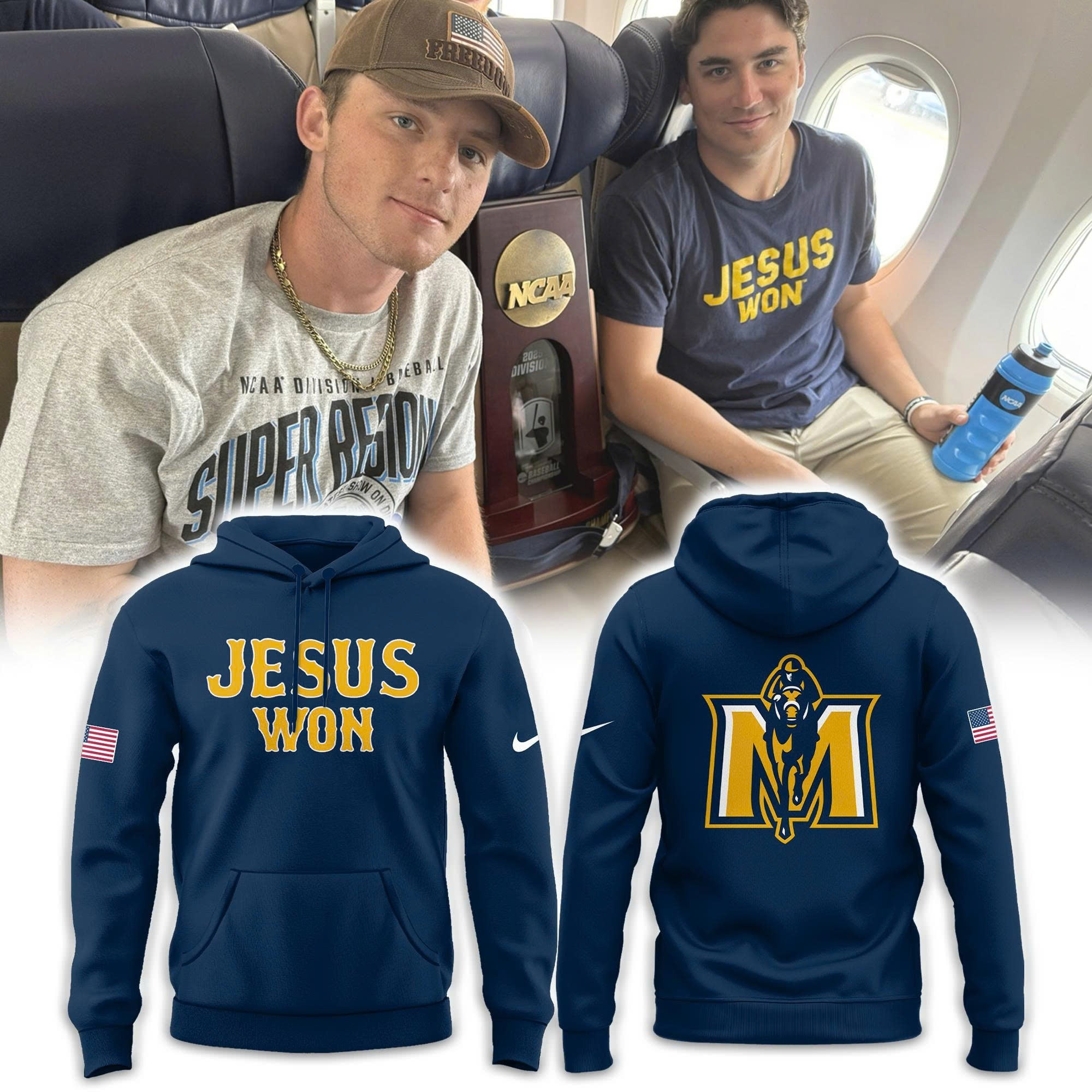 MS Baseball Jesus Won Hoodie Cool Gifts For Baseball Lovers