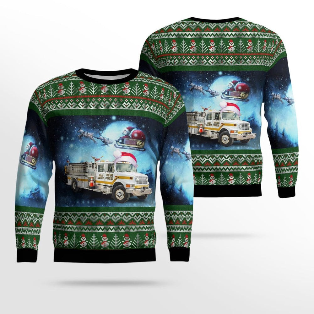 Mt Carmel Volunteer Fire Department Wallingford Kentucky Christmas AOP Ugly Sweater Christmas Unisex Sweaters Gift For Christmas