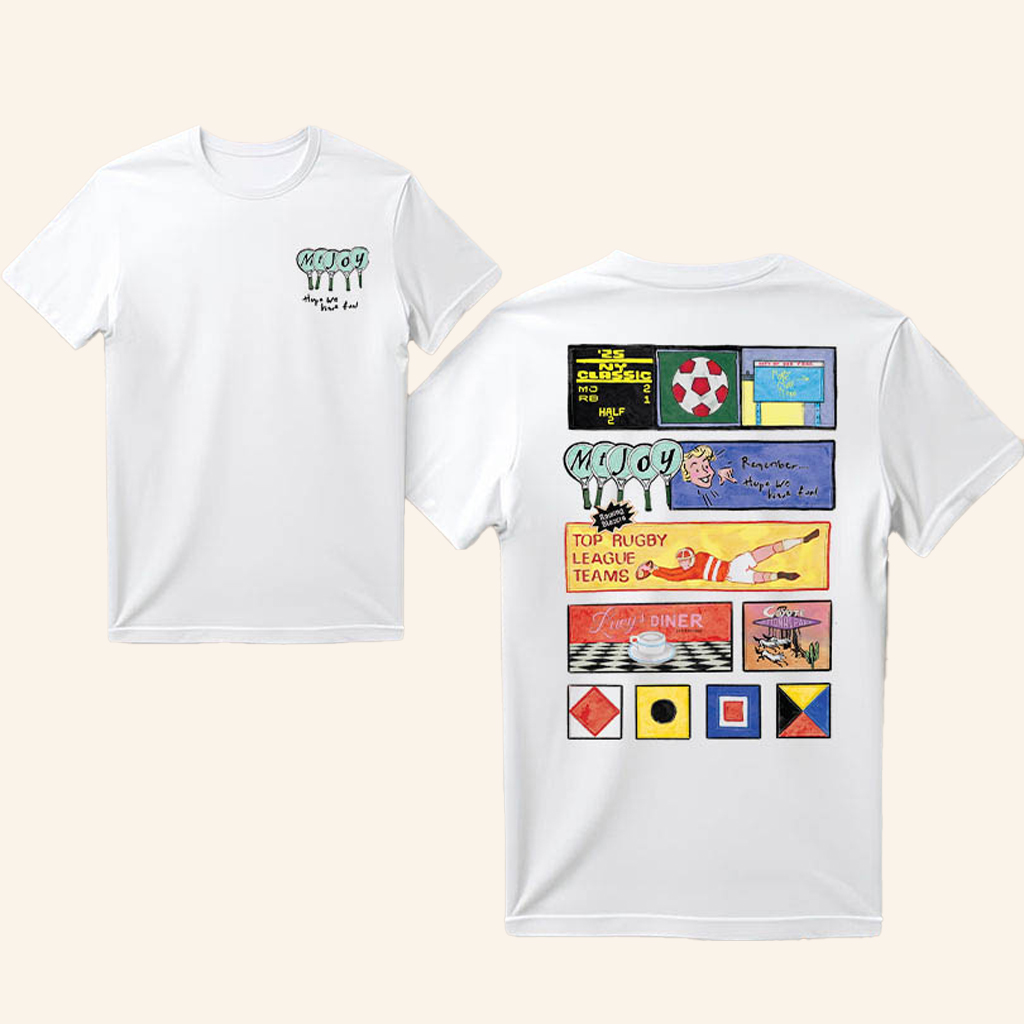 Mt Joy Band Merch Rowing Blazers X Mt Joy White T-Shirt Christmas Gifts For Guys