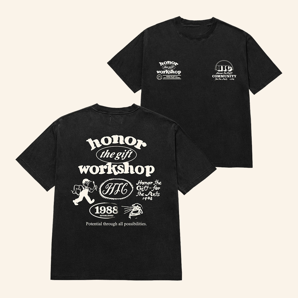 MTVTN Merch Honor The Gift Honor Workshop Black T-Shirt Gifts For Husband