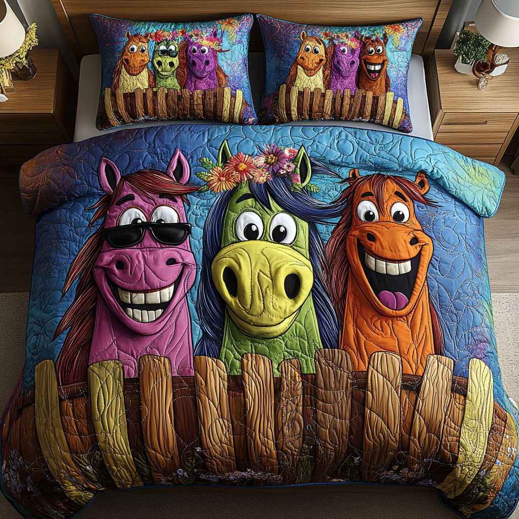 Muddy Hooves Quilted Bedding Set Bedroom Decorations Christmas Gift Ideas For Horse Owners