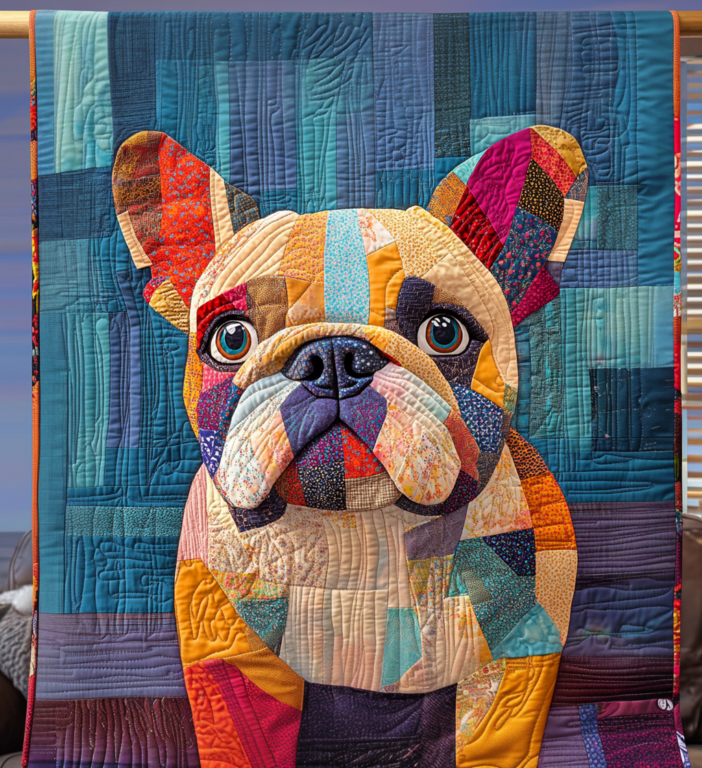 Multicolor Bark Brigade Quilted Blanket Great Dog Christmas Gifts