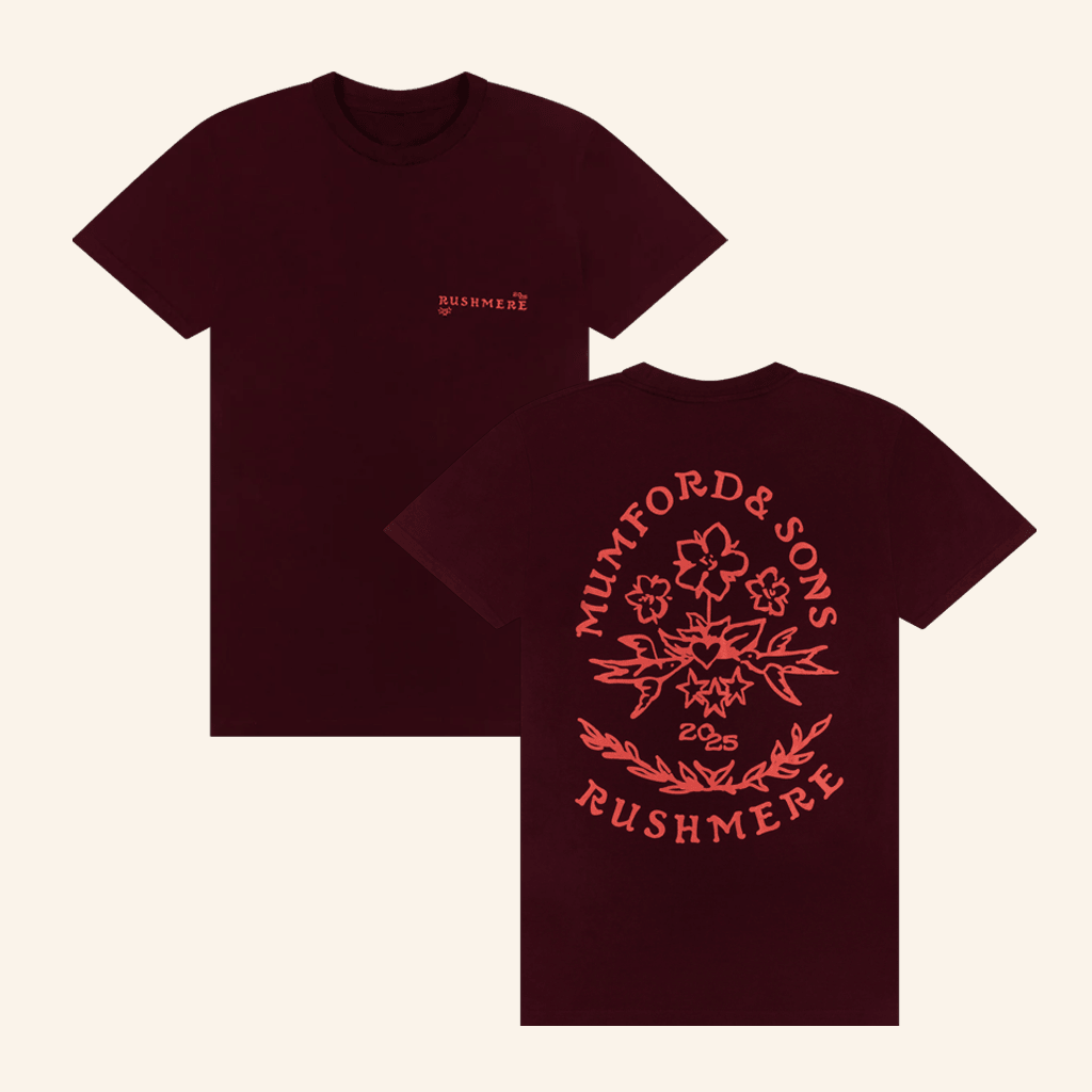 Mumford And Sons Merch Maroon Stamp Print T-Shirt Gifts For Her Mumford And Sons Merch Maroon Stamp Print T-Shirt Gifts For Her