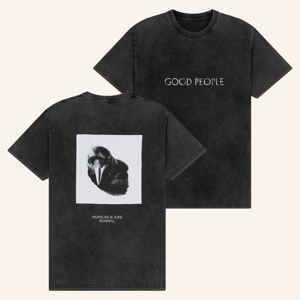 Mumford And Sons Merch Mumford And Sons x Pharrell Good People Washed Black T-Shirt Fans Gift