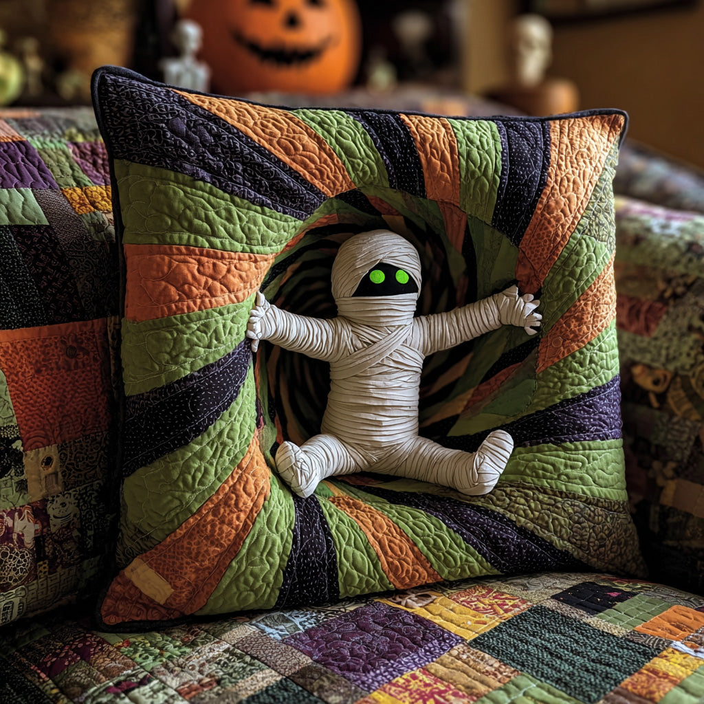 Mummy Hollow Quilted Pillow Case Holiday Pillow Cases Gift For Halloween