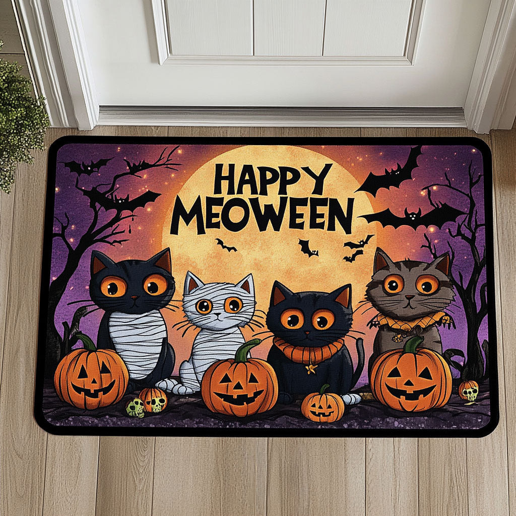 Mummy Meowsters Doormat Best Decoration Gift For Friends and Family on Halloween Day