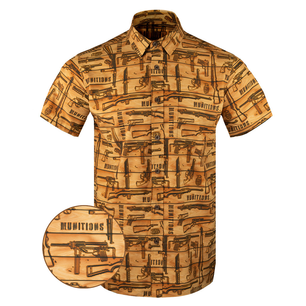 Munitions Button Down Shirt Gun Hawaiian Shirt Present For Gun Lovers Munitions Button Down Shirt Gun Hawaiian Shirt Present For Gun Lovers