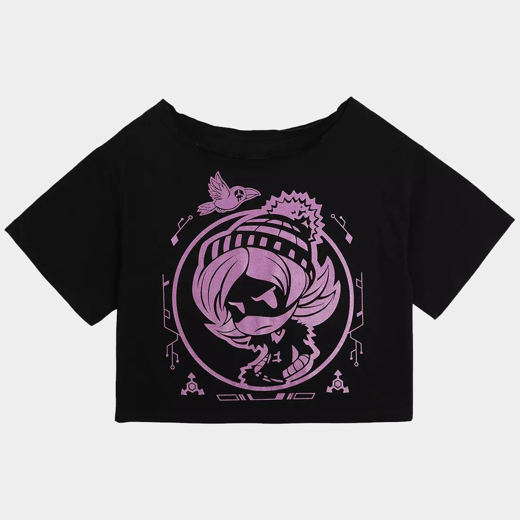 Murder Drones Merch Murder Drones Uzi Foil Girls Cropped T-Shirt Best Gifts For Sister