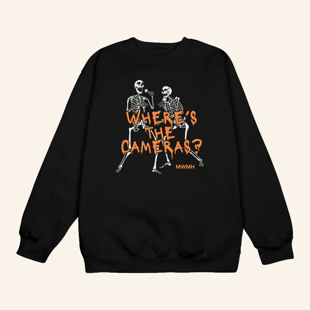Murder With My Husband Merch MWMH Where's The Cameras Crewneck Sweatshirt Wife Gifts Murder With My Husband Merch MWMH Where's The Cameras Crewneck Sweatshirt Wife Gifts