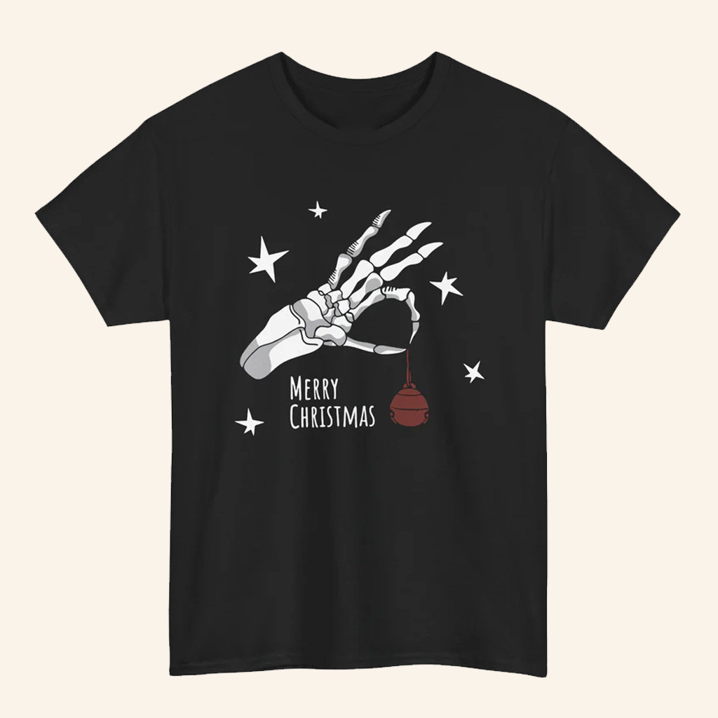 Murder With My Husband Merch Skeleton Ornament Merry Christmas Shirt Gifts For Brother