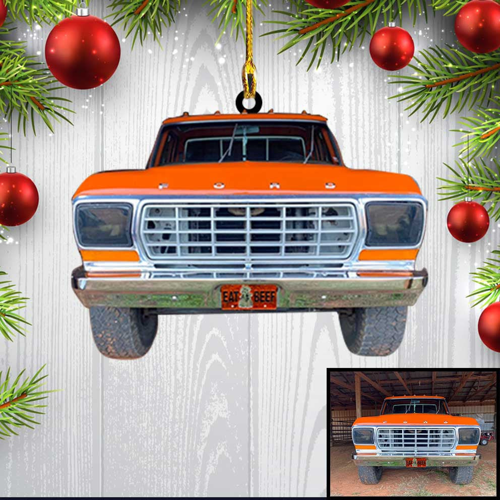 Muscle Owners Personalized Pickup Truck Flat Acrylic Ornament Cool Gifts For Car Guys Car Lovers