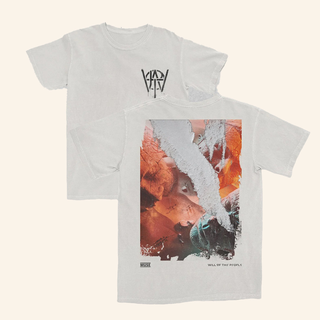 Muse Merch Will Of The People Cover Collage White Shirt Christmas Present For Rock Lovers