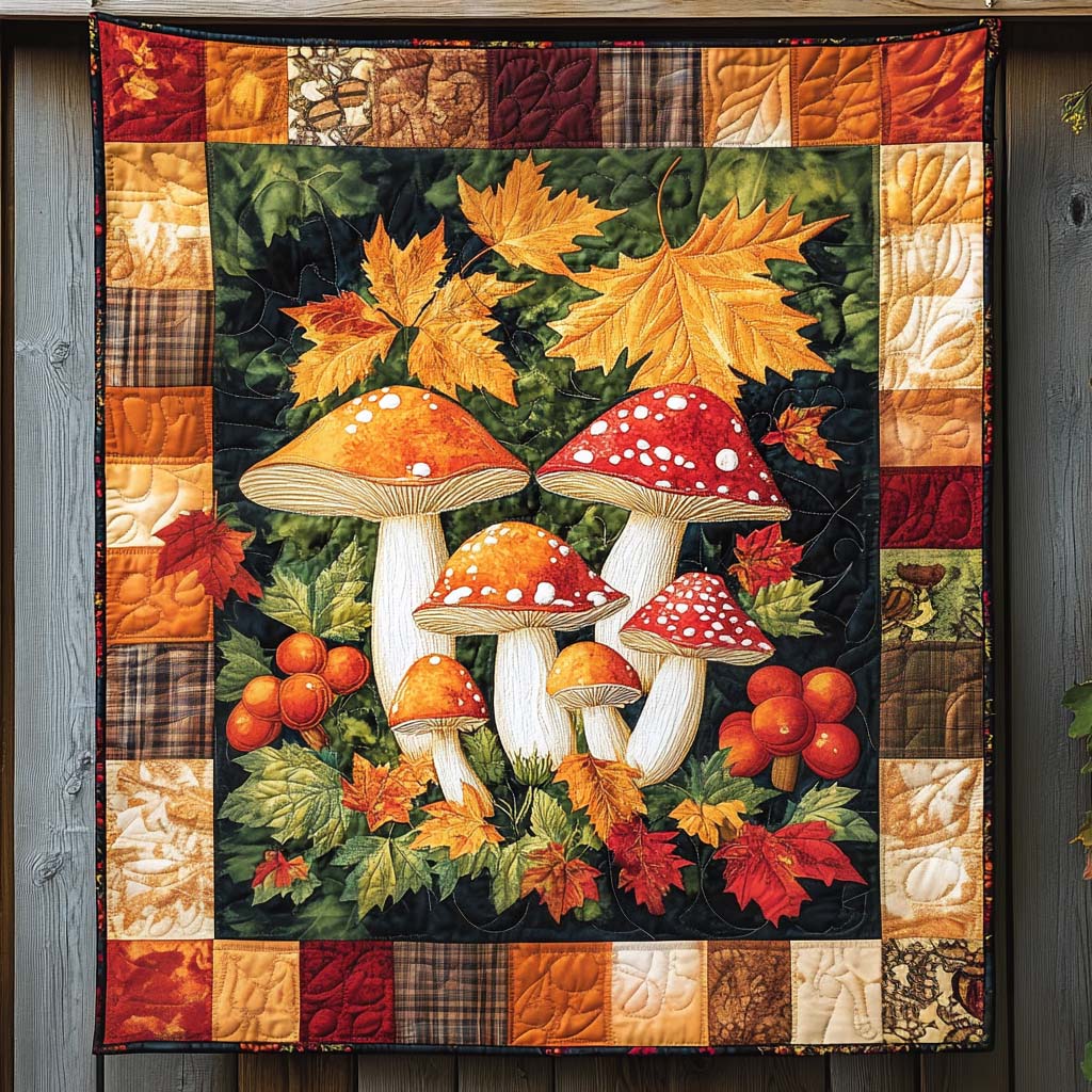 Mushroom Magic In Fall Quilted Blanket Gift Ideas For Fall
