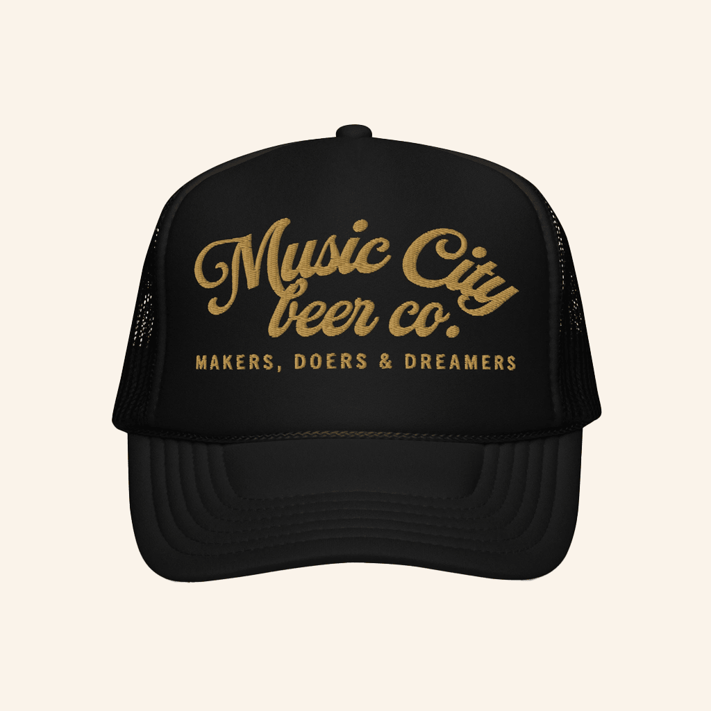 Music City Beer Merch Creators' Embroidered Trucker Hat Present For Husband Music City Beer Merch Creators' Embroidered Trucker Hat Present For Husband
