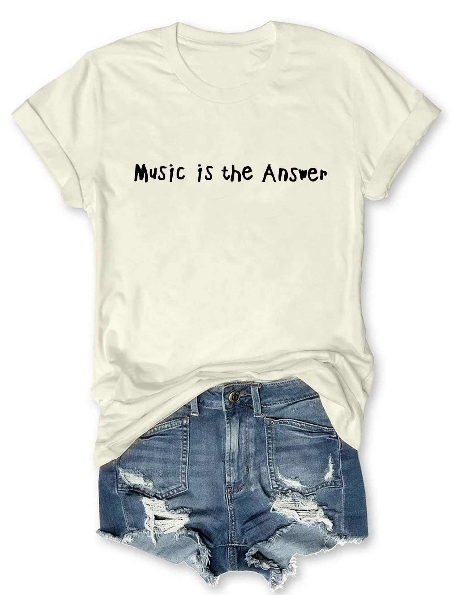 Music Is The Answer Women's T-Shirt Gift Ideas For Wife