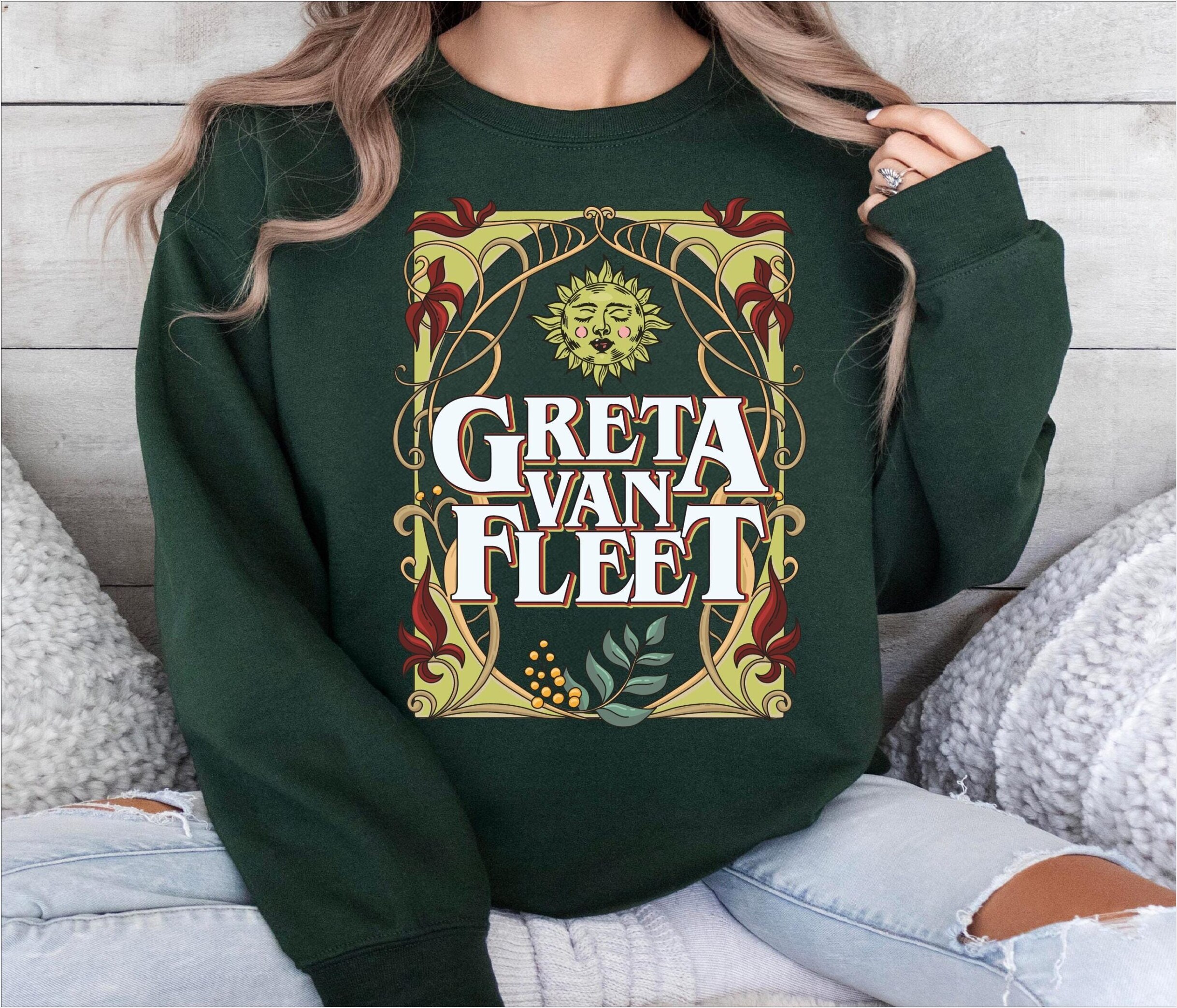 Music Tour Shirt, Retro Music Lover Tee, Floral Boho Music Festival Sweatshirt Gifts For Best Friend Music Tour Shirt, Retro Music Lover Tee, Floral Boho Music Festival Sweatshirt Gifts For Best Friend