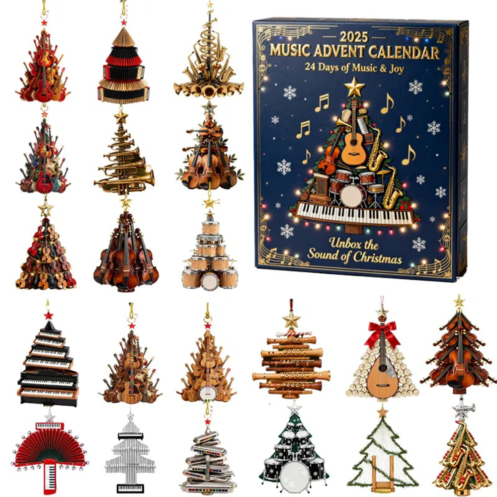 Musical Christmas Tree 24 day Advent Calendar 2025 24-Day Countdown Gift For Music Lover