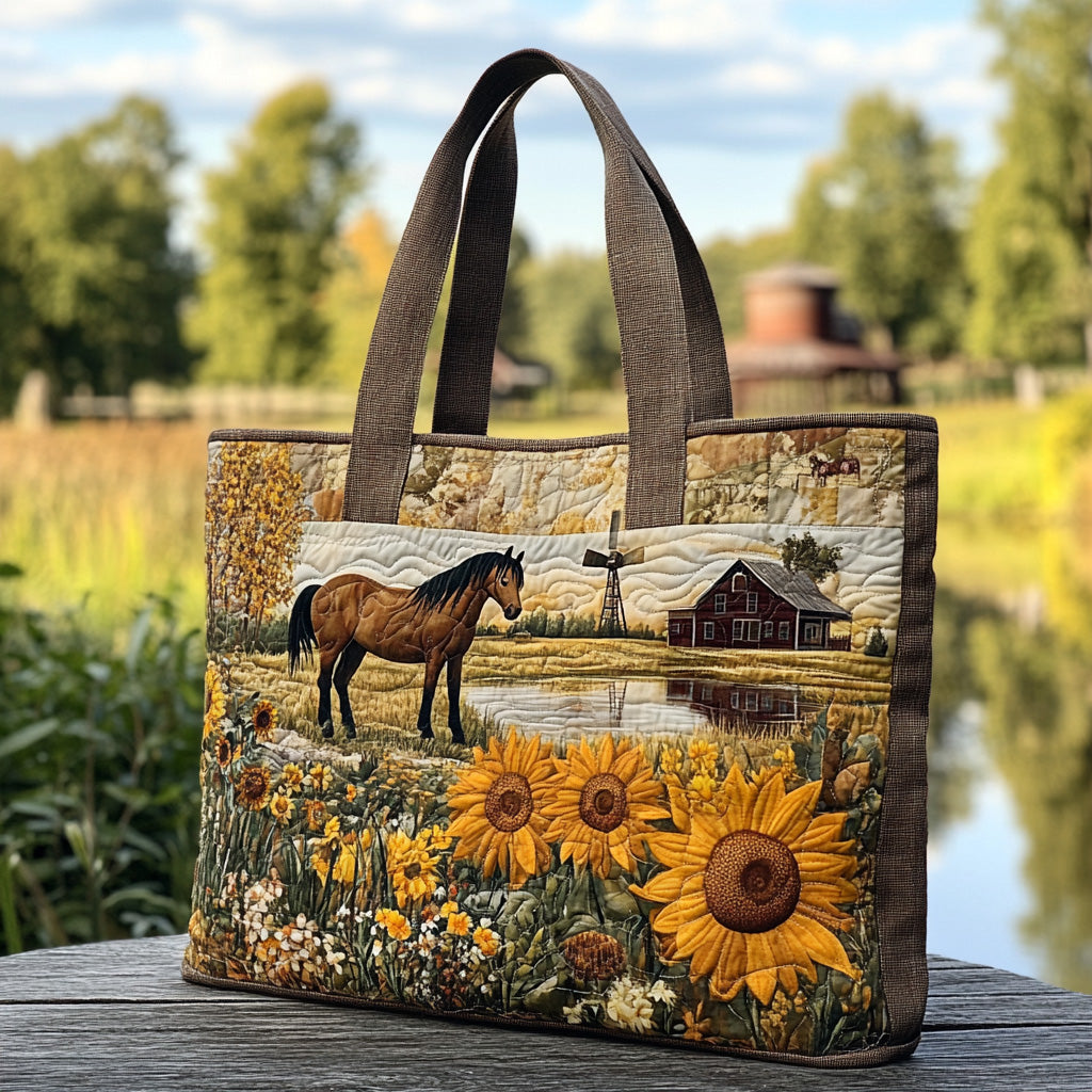 Mustang Meadows Quilted Tote Bag Gift Ideas For Cow Lovers