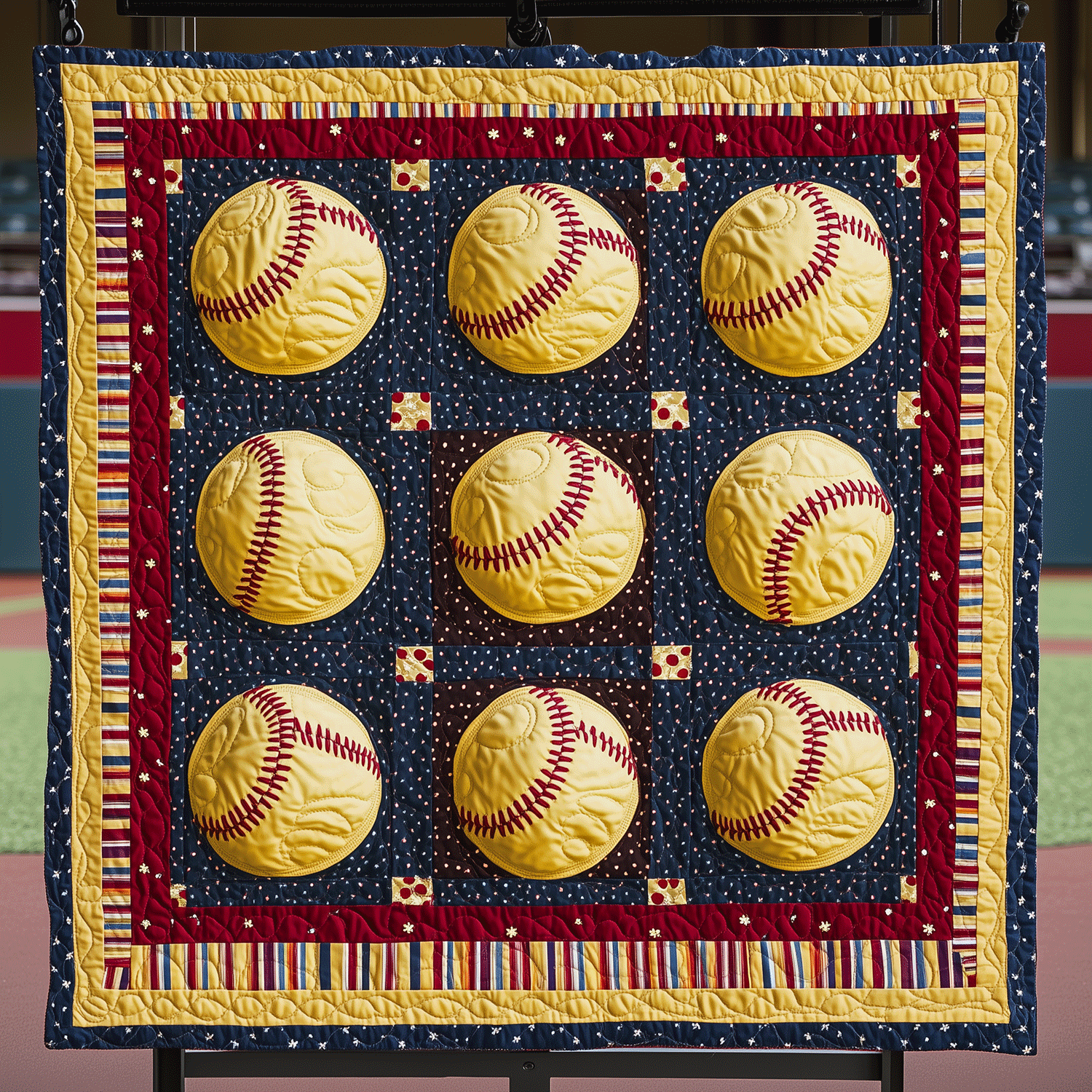 MVP Softball Quilted Blanket Cute Blankets For Girlfriend