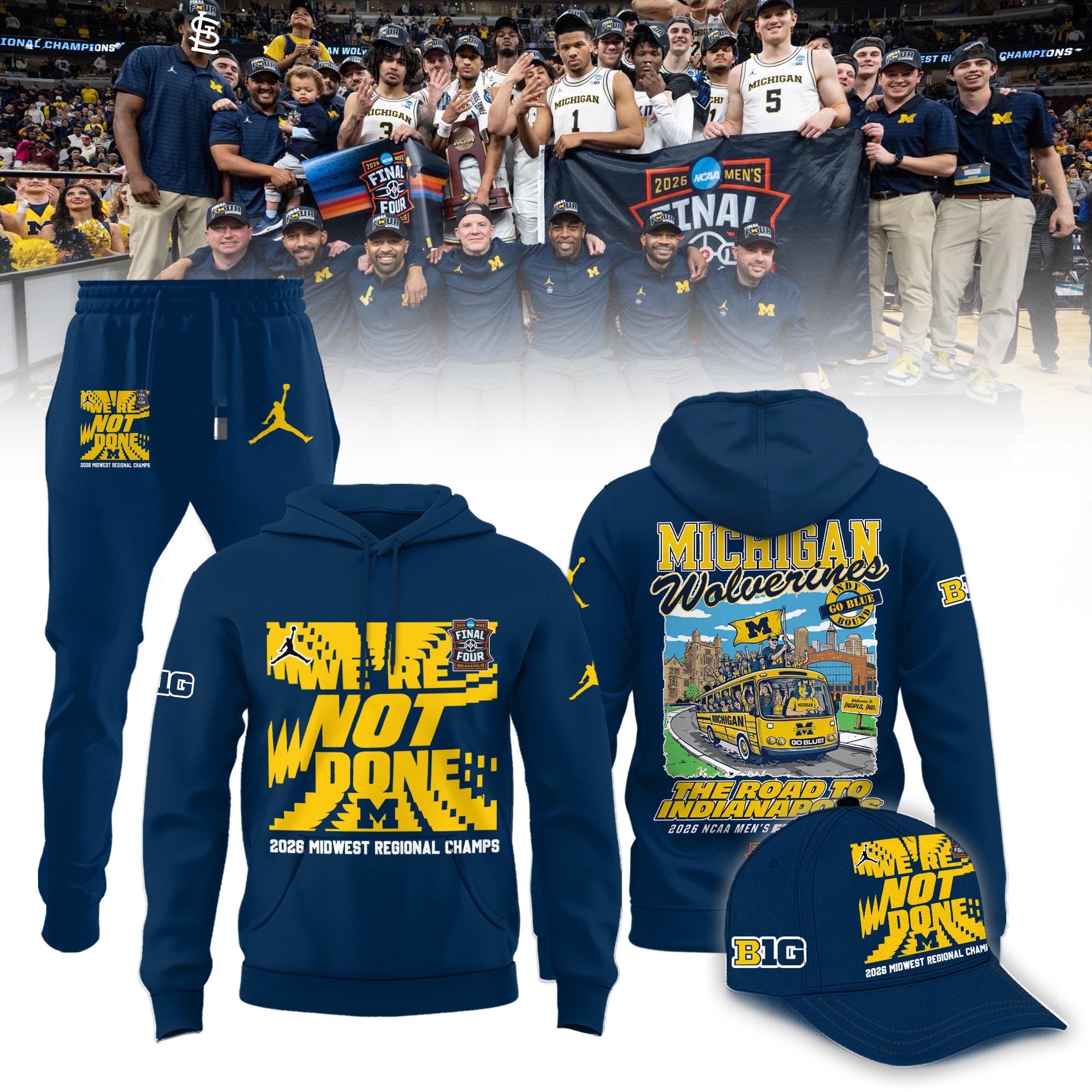 MW 2026 Midwest Regional Champs Hoodie 2026 Basketball Final Four Apparel Fan Gift For Him