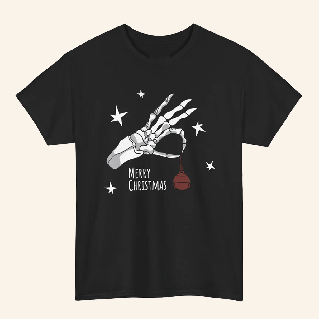 MWMH Merch Skeleton Ornament Merry Christmas T-Shirt Xmas Gifts Ideas For Friends