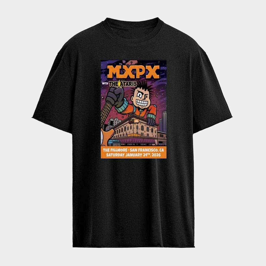 MXPX San Francisco CA Jan 24 2026 Guitar T-Shirt MXPX Merch Gifts For Rock Band Fans