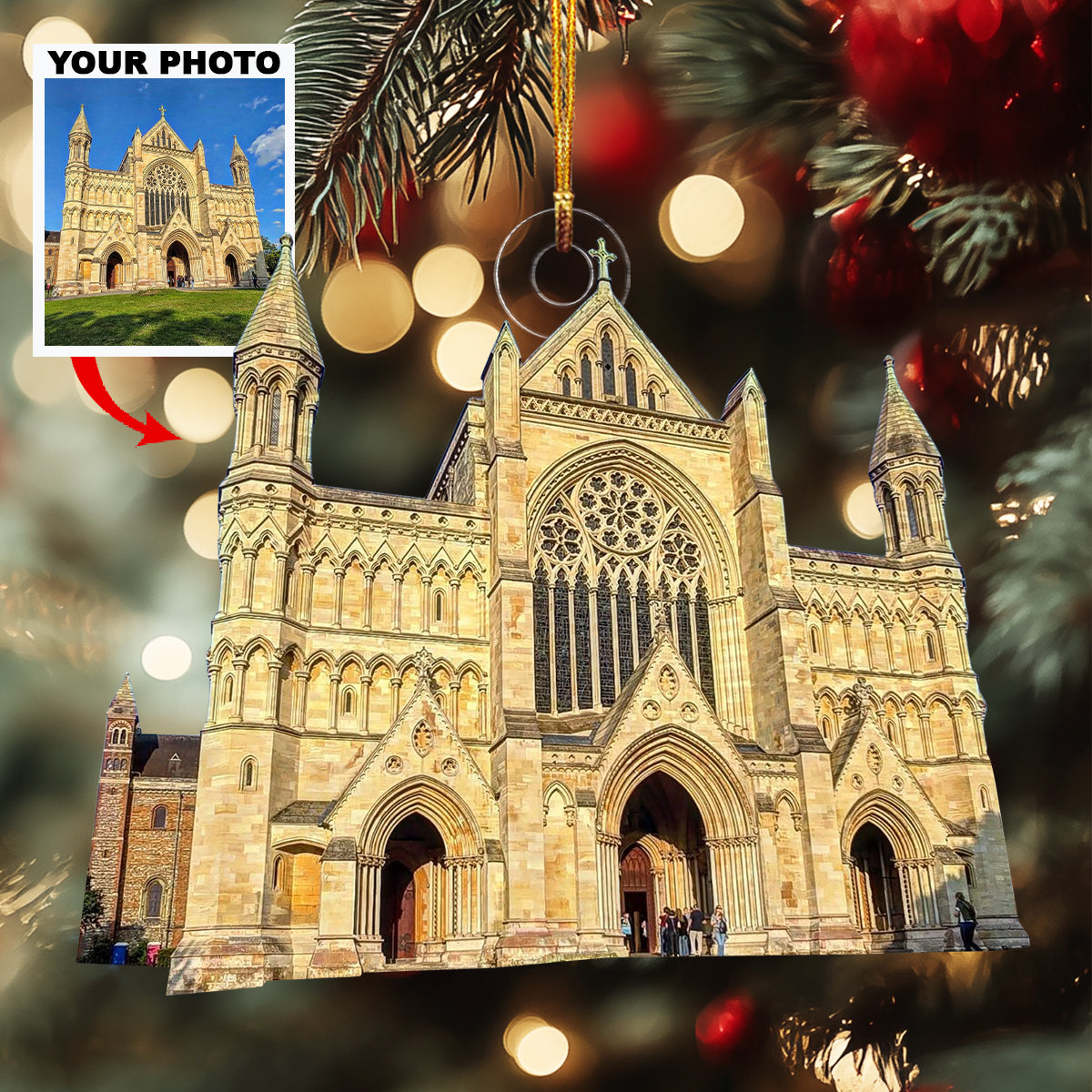 My Blessed Sanctuary Personalized Photo Mica Ornament Christmas Gift For Family Members