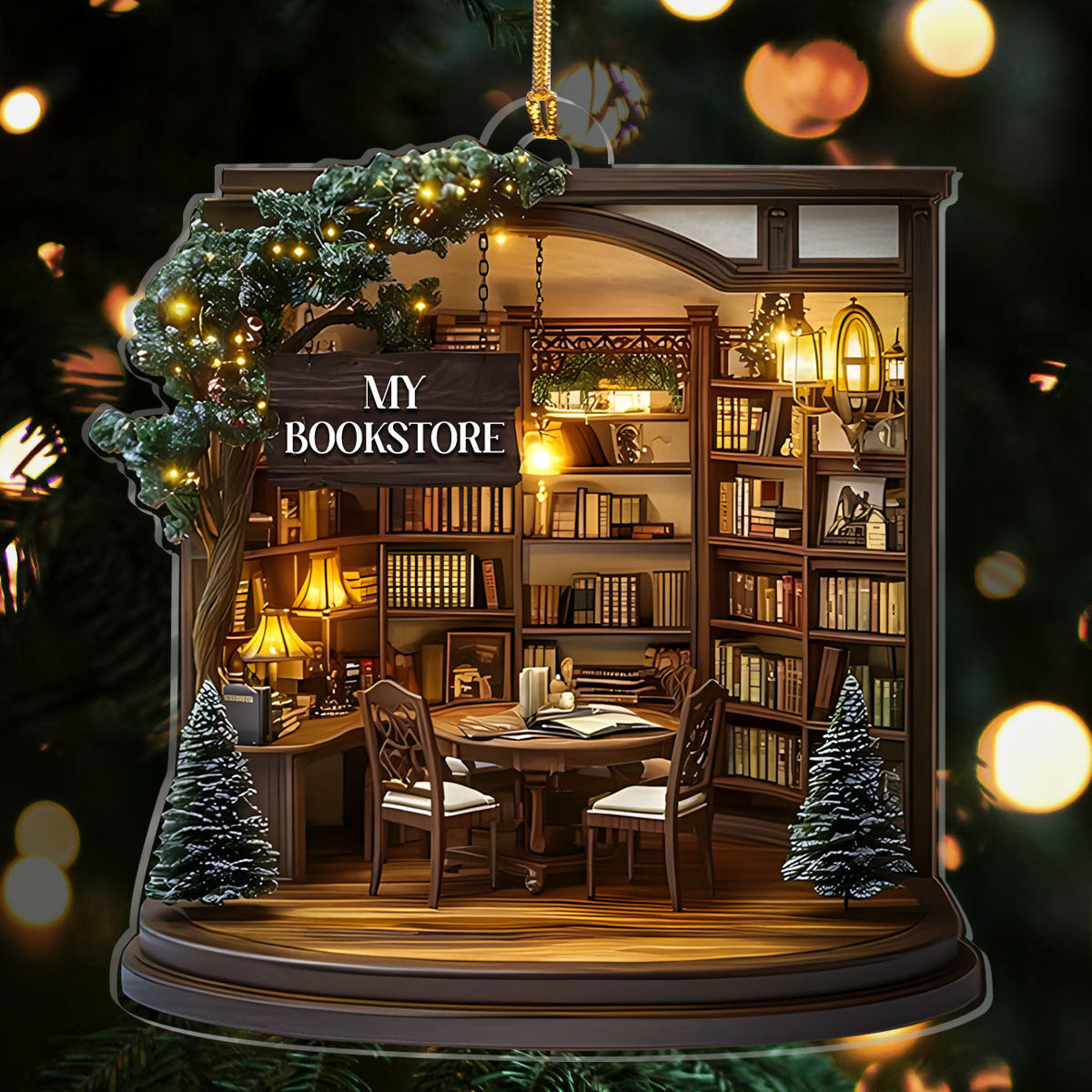 My Bookstore Christmas Ornament Book Themed Xmas Tree Decor Unique Christmas Gifts