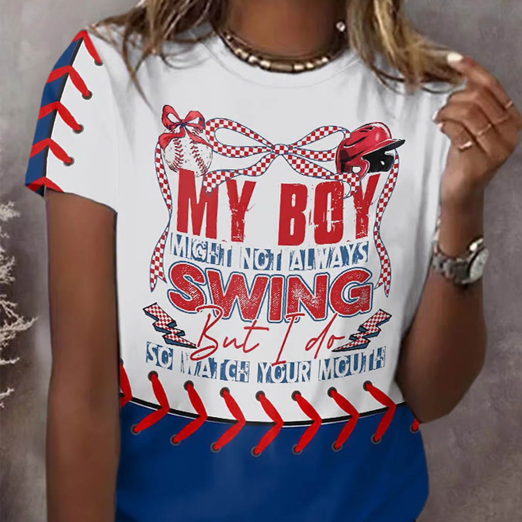 My Boy Might Not Always Swing But I Do Baseball T-Shirt Game Day Merch Baseball Lovers Gifts My Boy Might Not Always Swing But I Do Baseball T-Shirt Game Day Merch Baseball Lovers Gifts