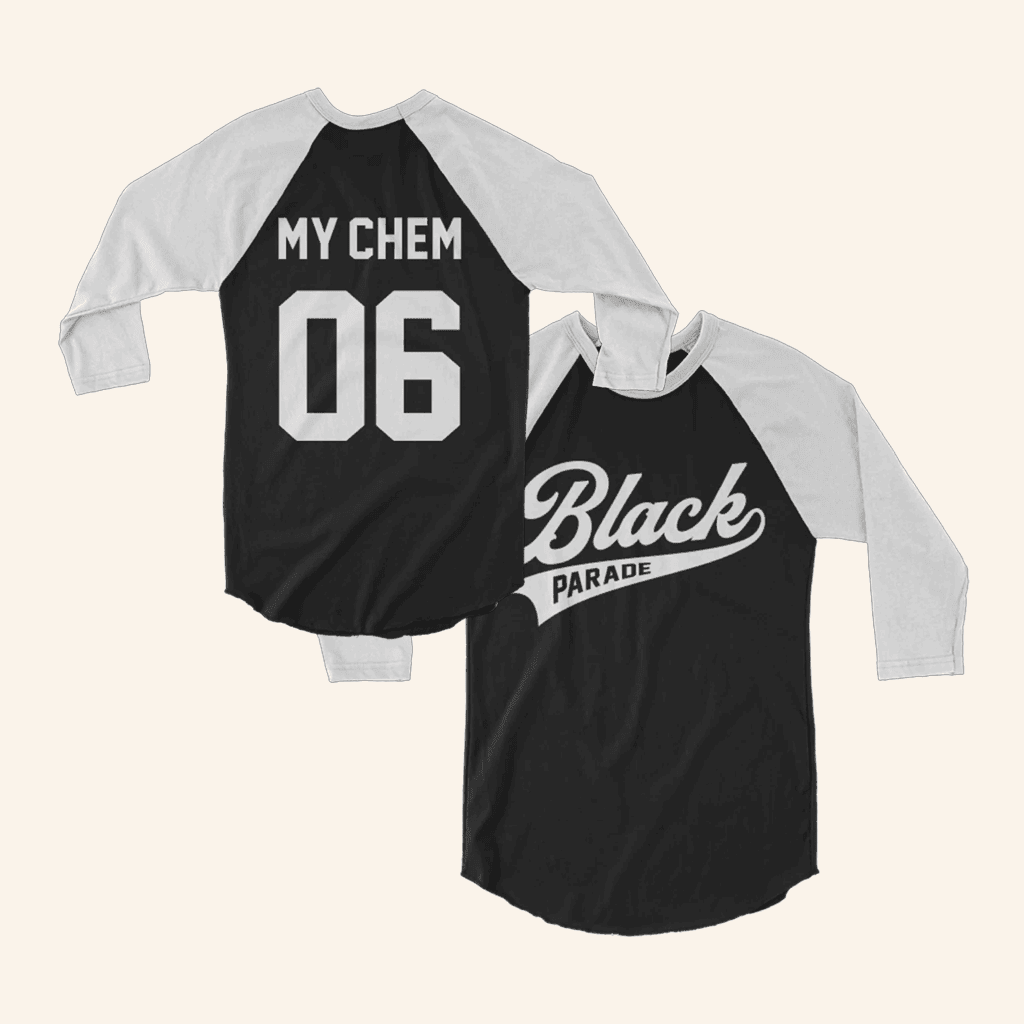 My Chemical Romance Merch Black Parade Raglan T-Shirt Gifts For Her My Chemical Romance Merch Black Parade Raglan T-Shirt Gifts For Her