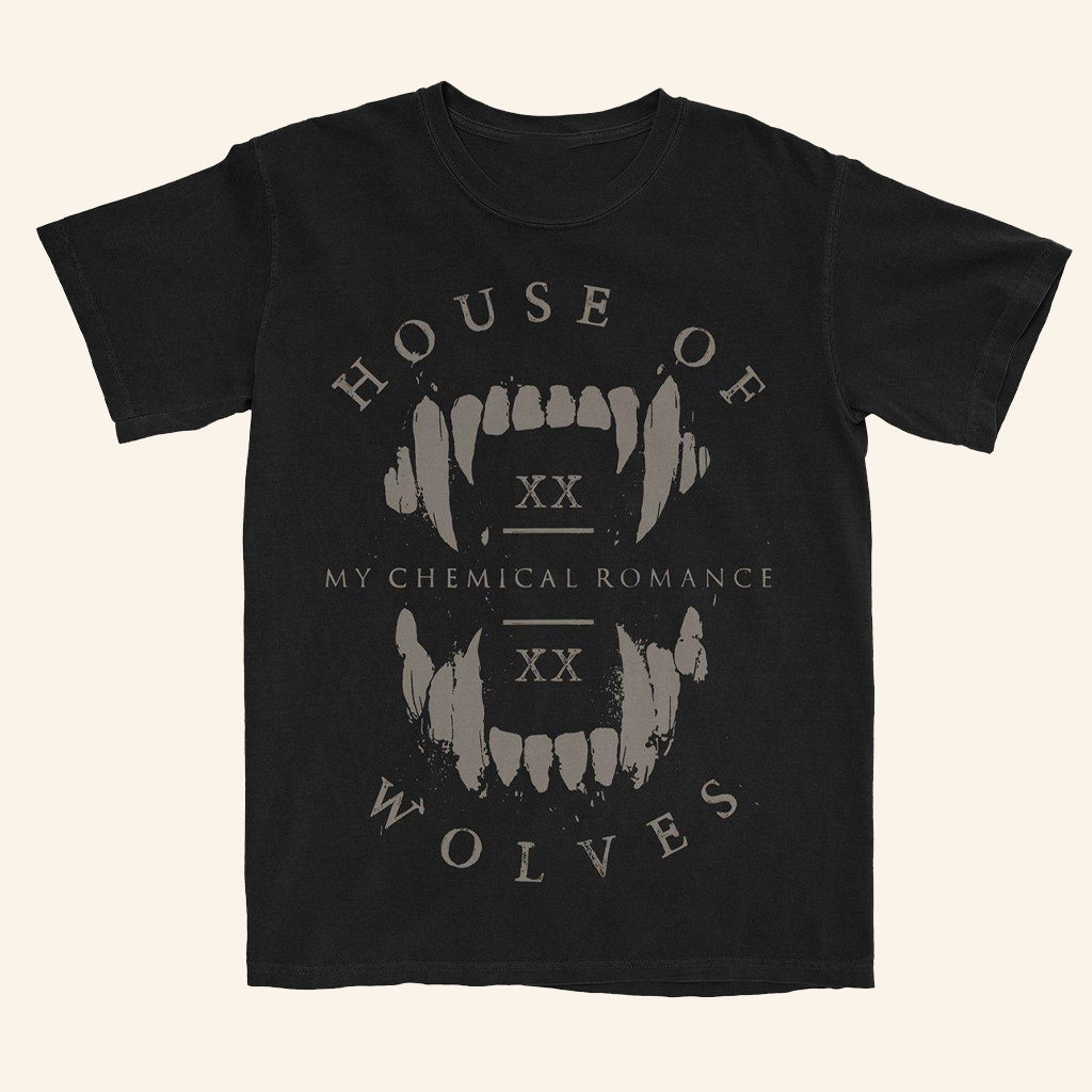 My Chemical Romance Merch House Of Wolves Bite T-Shirt Best Gifts For Rock Lovers