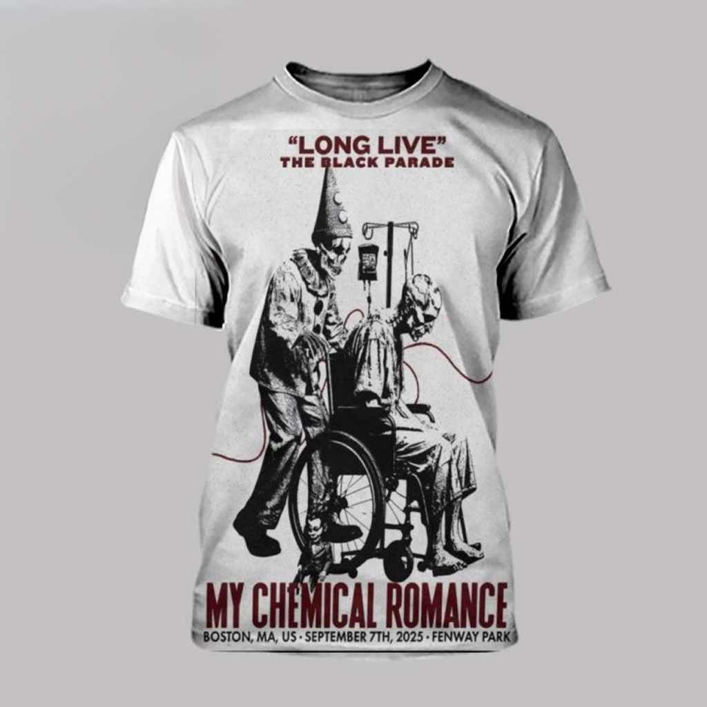 My Chemical Romance Merch MCR Boston 2025 Fenway Park September 7th T-Shirt Gift For Music Fans My Chemical Romance Merch MCR Boston 2025 Fenway Park September 7th T-Shirt Gift For Music Fans