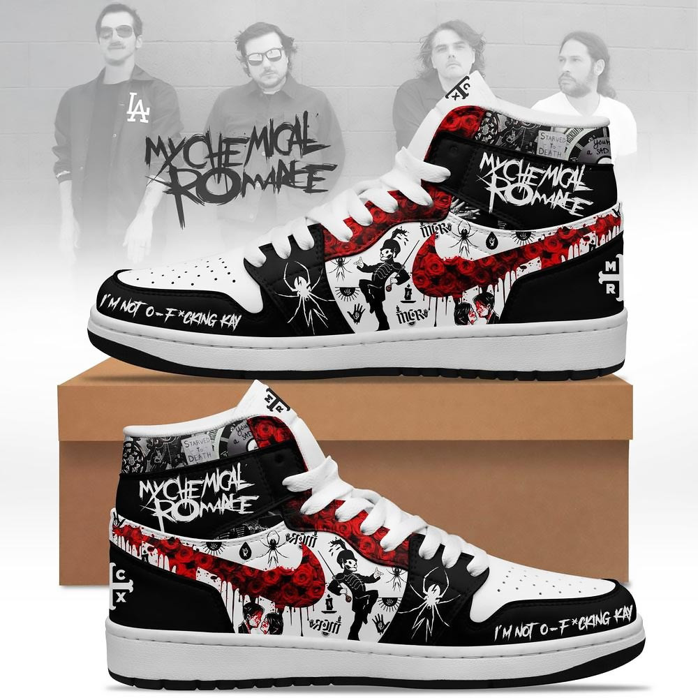 My Chemical Romance Starved To Death Air Jordan 1 Chemical Romance Merch
